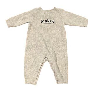 Old Navy Baby One-Piece Gray Bodysuit 6-12M